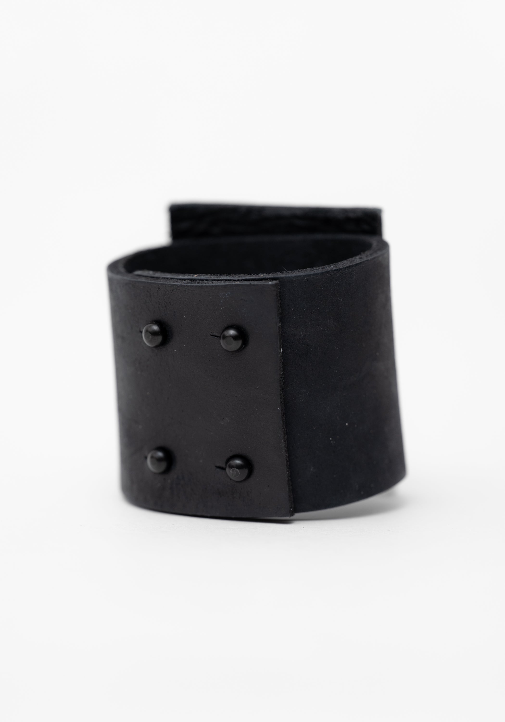 Selenite Slab Leather Bracelet