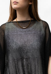 Dainty Bronze Hematite and Brass Hex Bolt Necklace