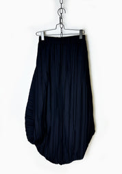 Twisted Pleated Balloon Skirt in BLACK Only