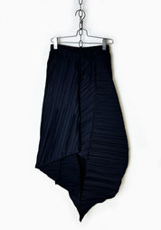 Twisted Pleated Balloon Skirt in BLACK Only