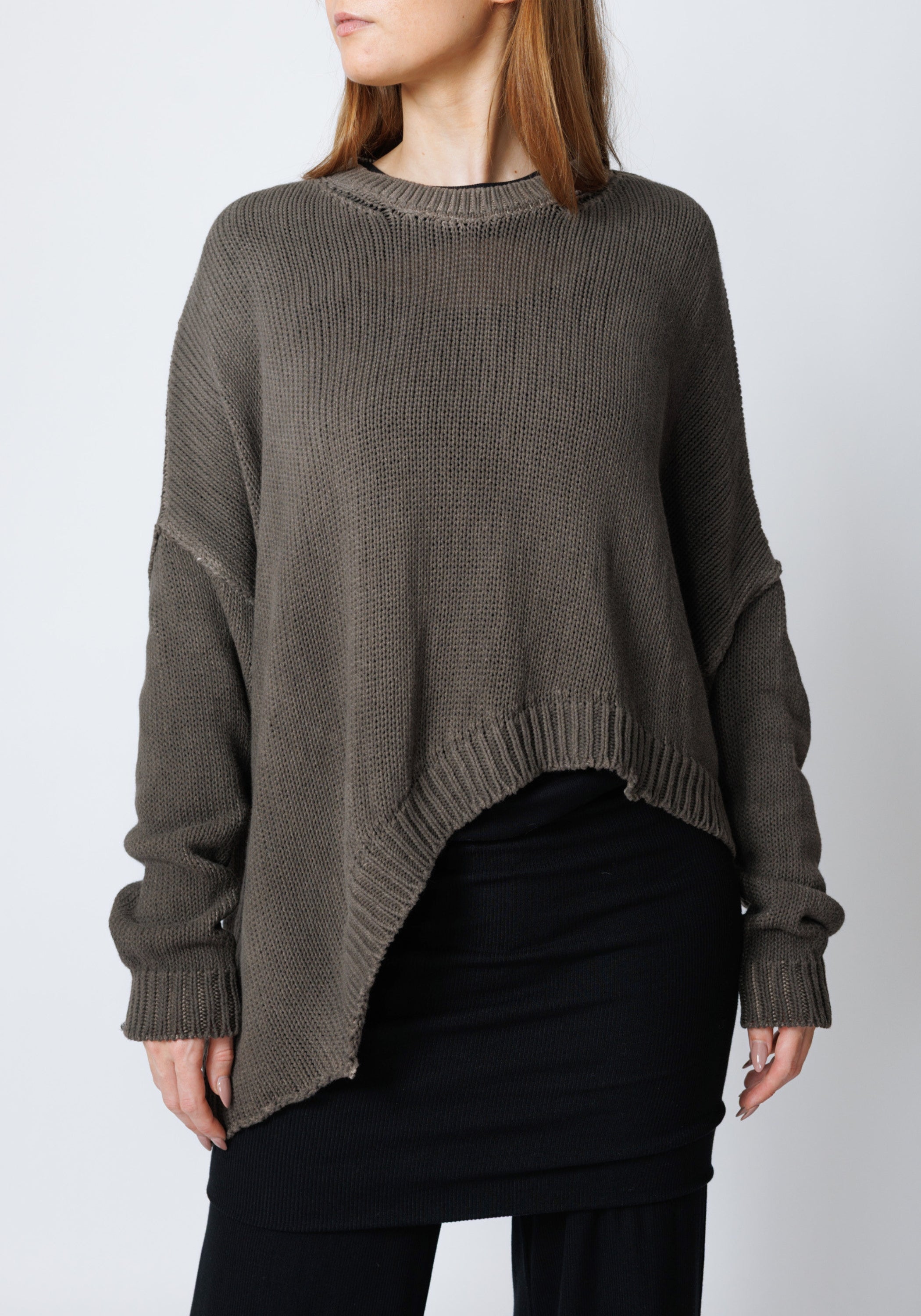 Elypse Asymmetric Oversized Knit Pullover