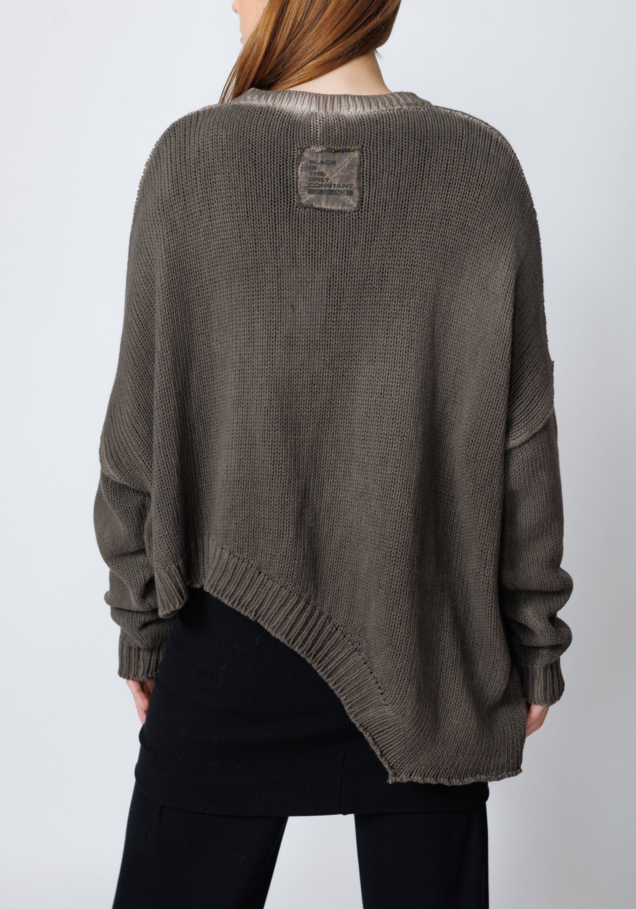 Elypse Asymmetric Oversized Knit Pullover