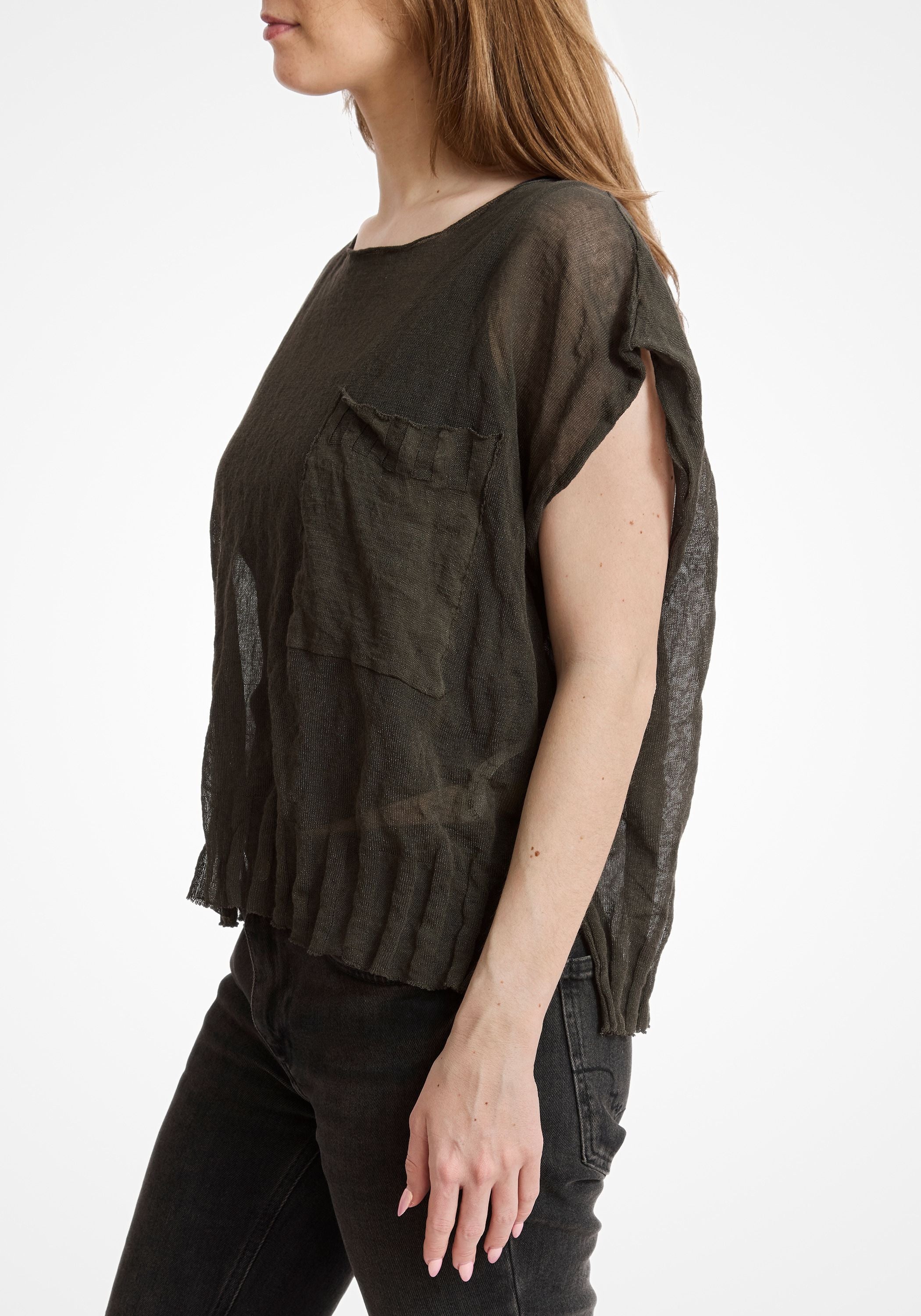 Semi-Sheer Cropped Sleeveless Metallic Knit Top - December Thieves