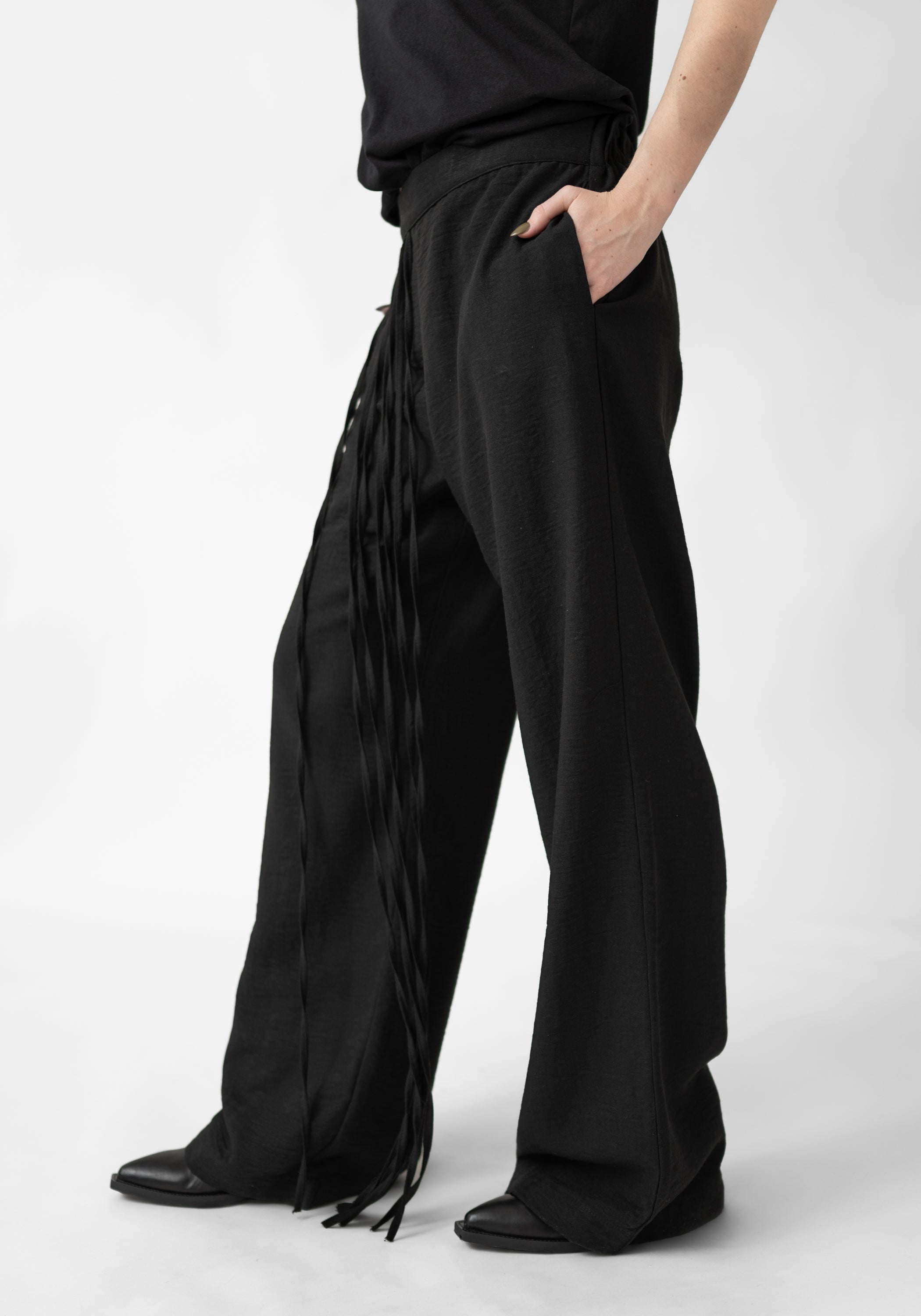 Alida Fringe Detail Straight Leg Pants - December Thieves