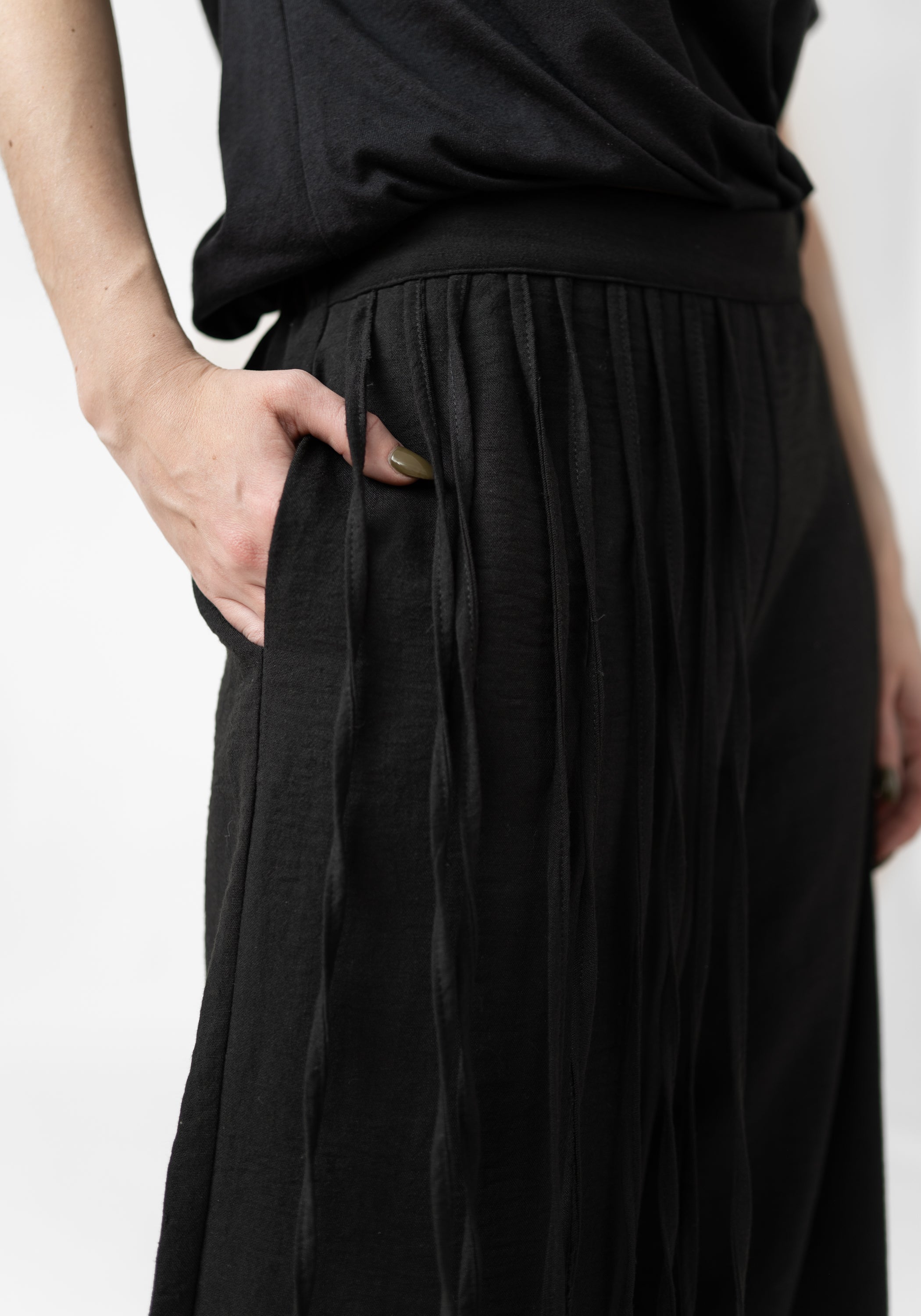 Alida Fringe Detail Straight Leg Pants - December Thieves
