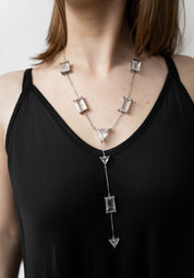Sterling Striated Quartz Slinky Y-Chain Necklace - December Thieves