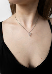 Sterling and Petite Triangle Quartz Necklace - December Thieves
