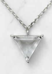Sterling and Petite Triangle Quartz Necklace - December Thieves