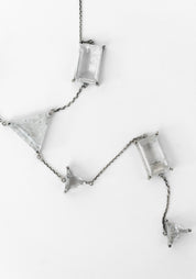 Sterling Striated Quartz Slinky Y-Chain Necklace - December Thieves