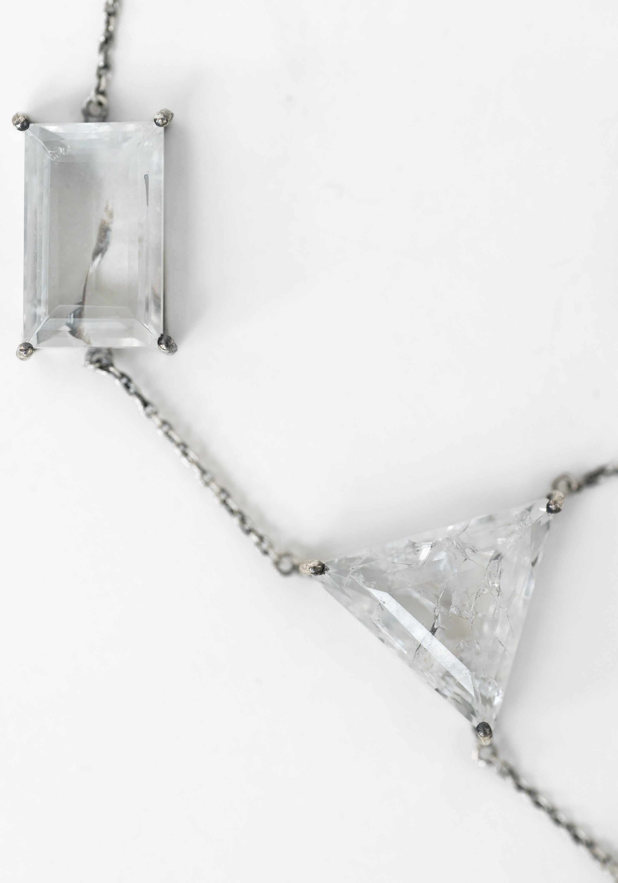 Sterling Striated Quartz Slinky Y-Chain Necklace - December Thieves