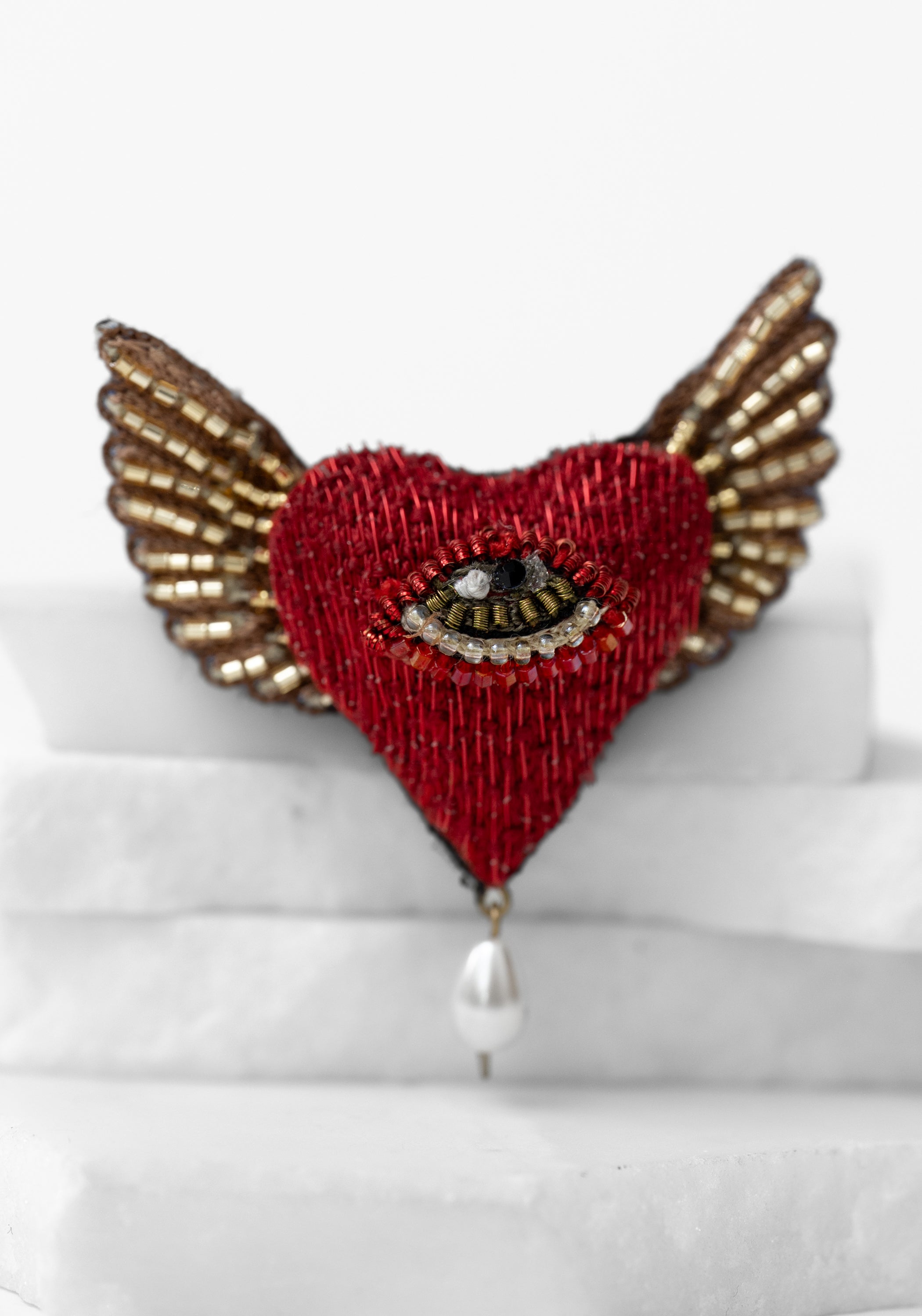 Guardian Heart Embroidered Pin - December Thieves