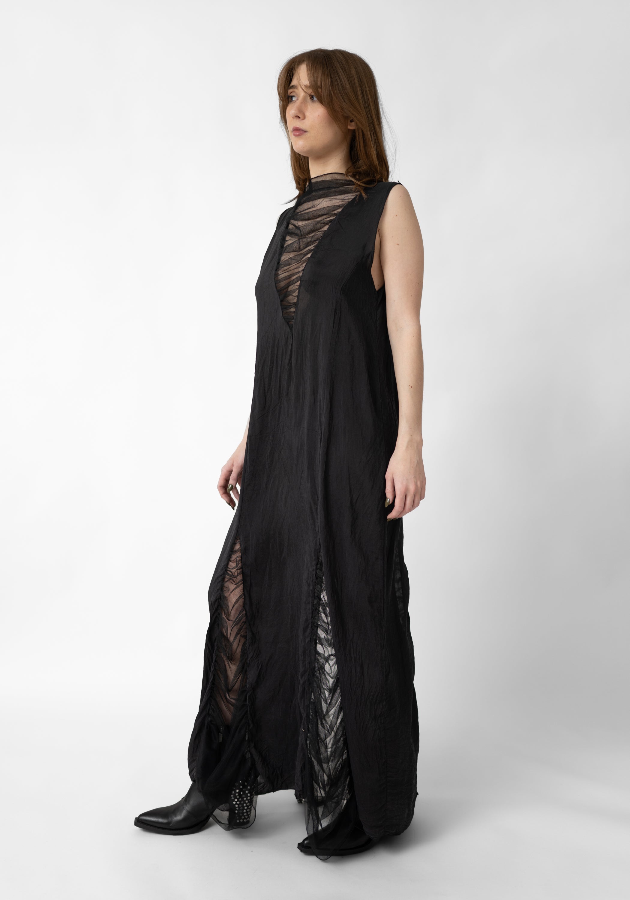 Fides Tulle Insets Dress - December Thieves