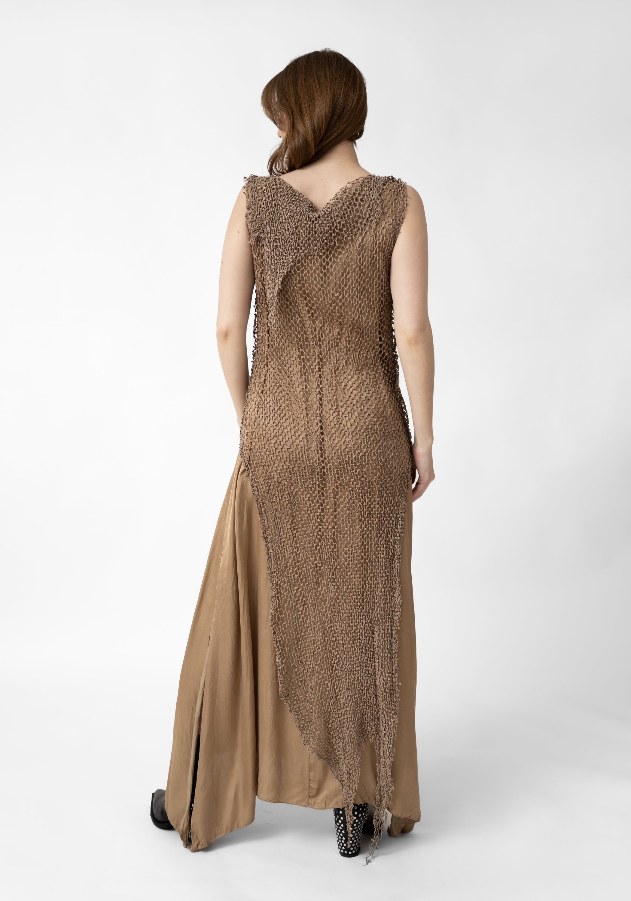 Galasia Asymmetric Layered Leather Detail Dress - December Thieves