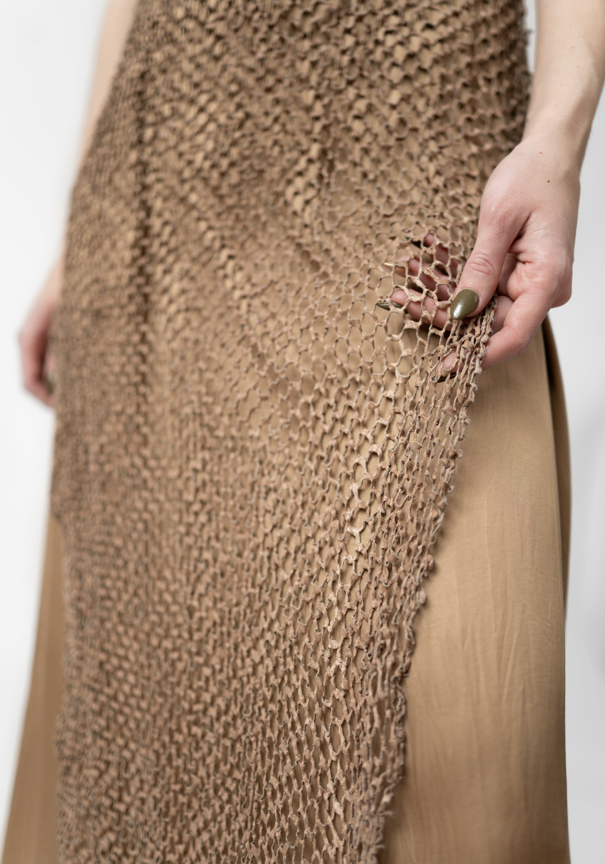 Galasia Asymmetric Layered Leather Detail Dress - December Thieves