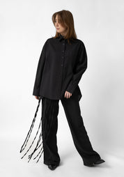 Bianca Oversized Open Back Tie Detail Blouse - December Thieves