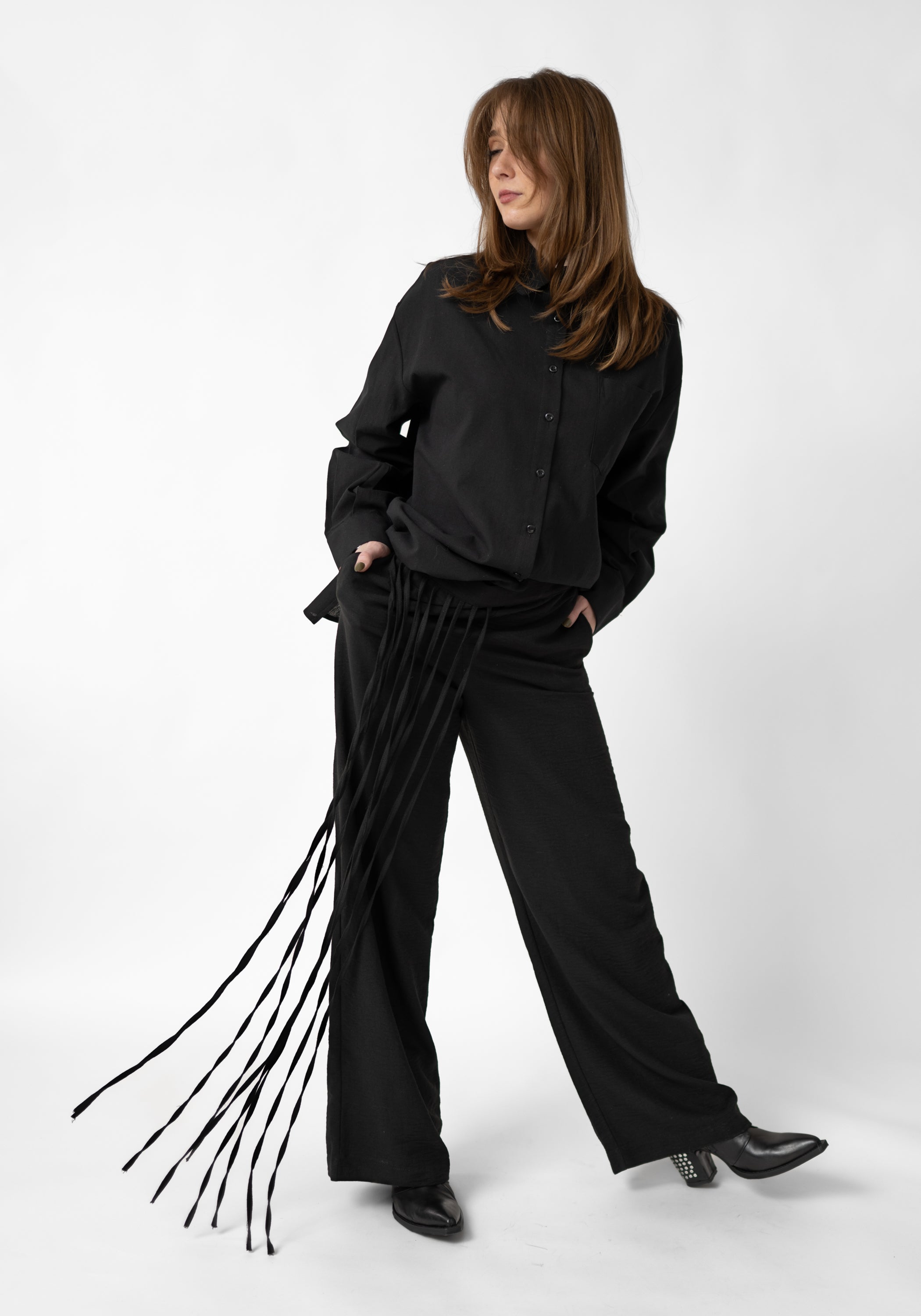 Alida Fringe Detail Straight Leg Pants - December Thieves