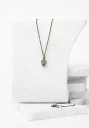 'Tiny Shield' Sterling and Ruby Necklace