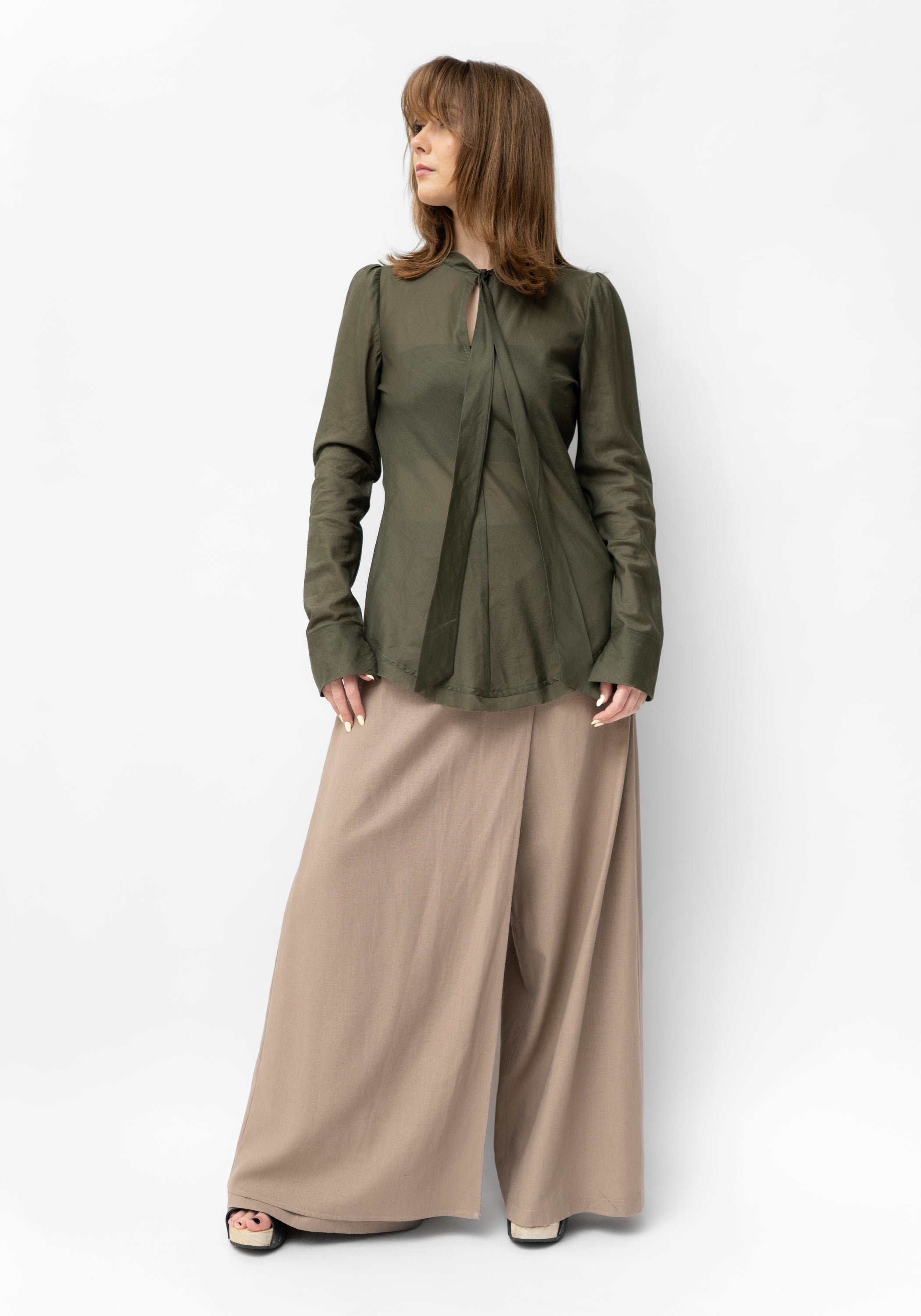 Petra Tie Neck Pullover Blouse