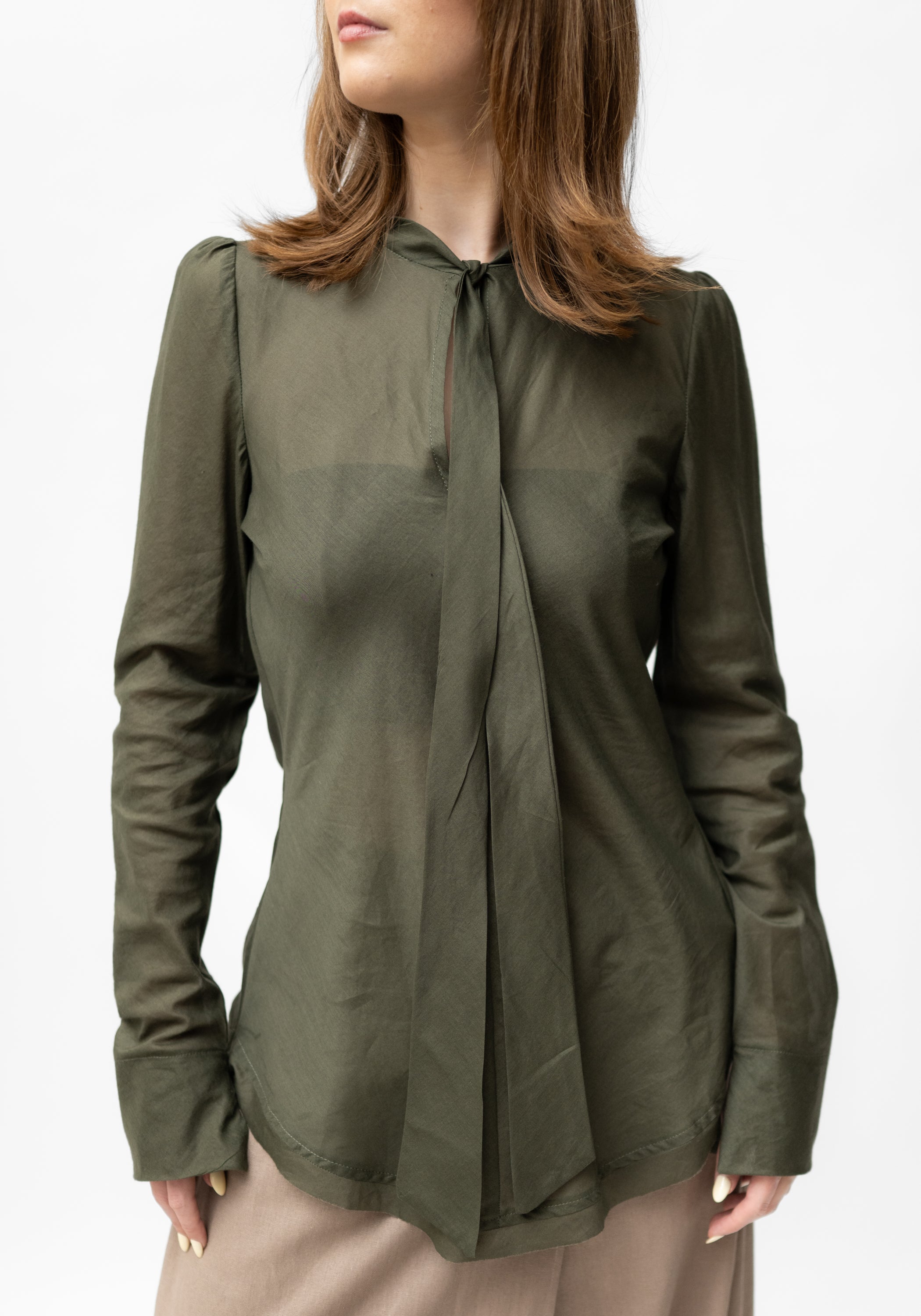 Petra Tie Neck Pullover Blouse