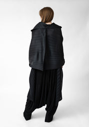 Oversized Pleated Shawl/Jacket