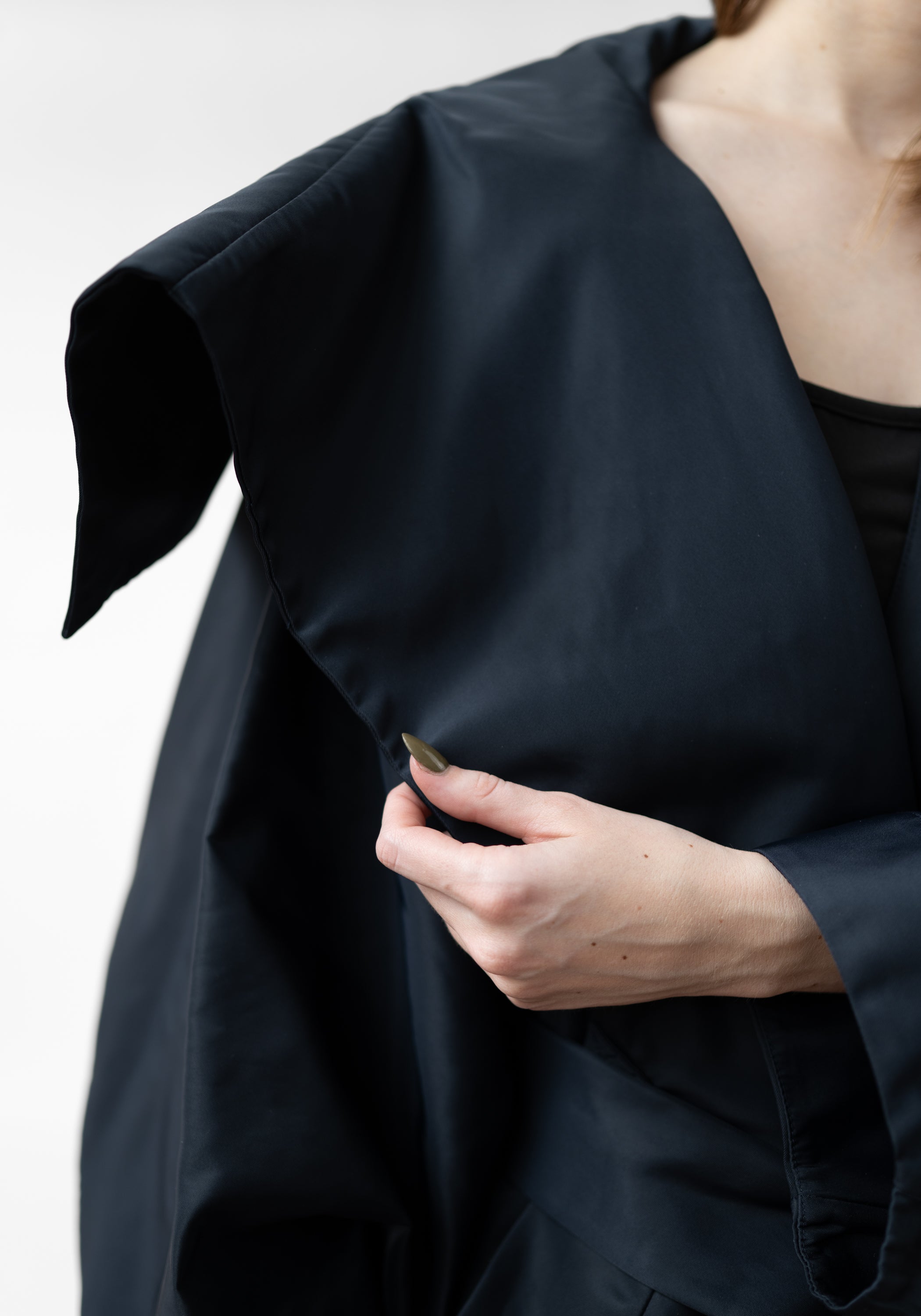 Oversized Open Front Tie Waist Jacket
