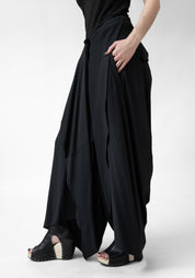 Drape Front Drop Seat Pants