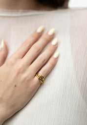 Gold Plated Serpent Rings Set (Set of 3)