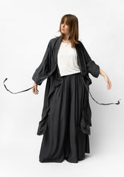 Draped Ruche Neck Jacket