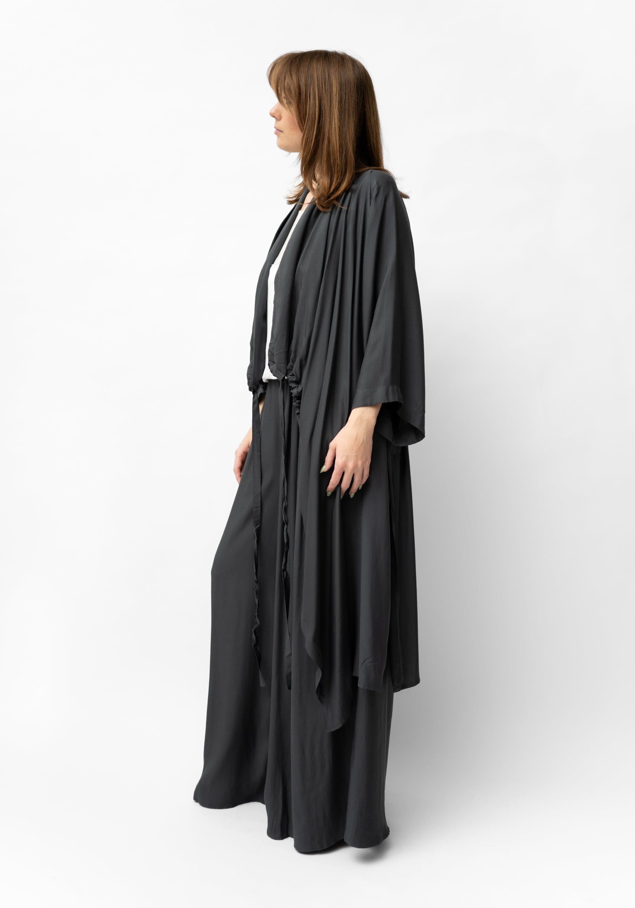 Draped Ruche Neck Jacket
