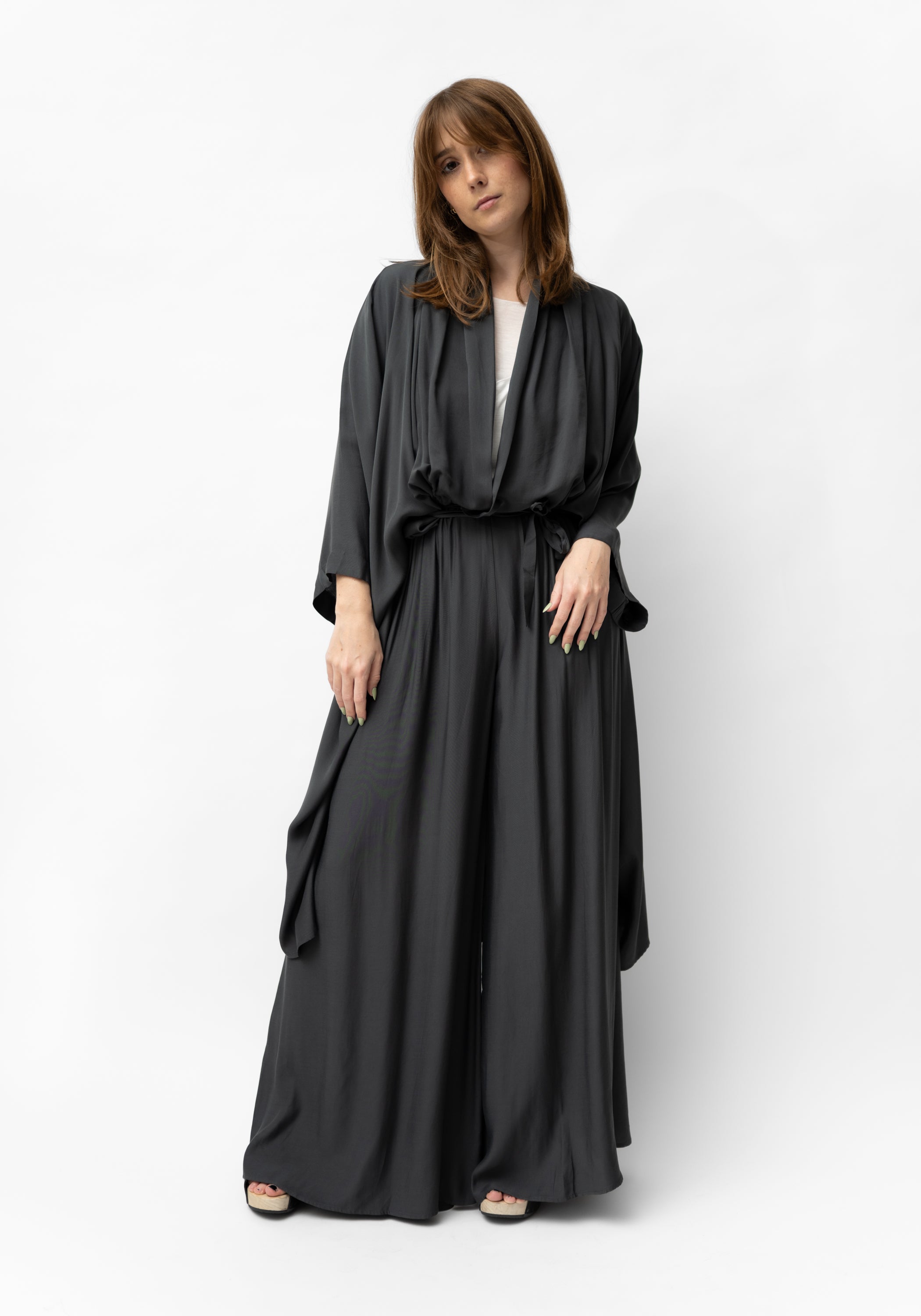 Draped Ruche Neck Jacket