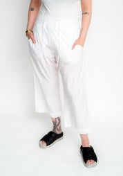 Semi-Sheer Drop Seat Wide Leg Pants
