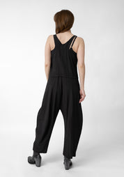 Tapered Leg Button Front Jumpsuit - December Thieves