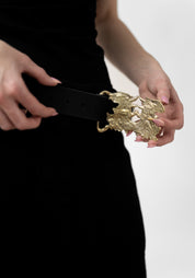 Leather and Brass Double Phoenix Belt - December Thieves