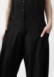 Tapered Leg Button Front Jumpsuit - December Thieves