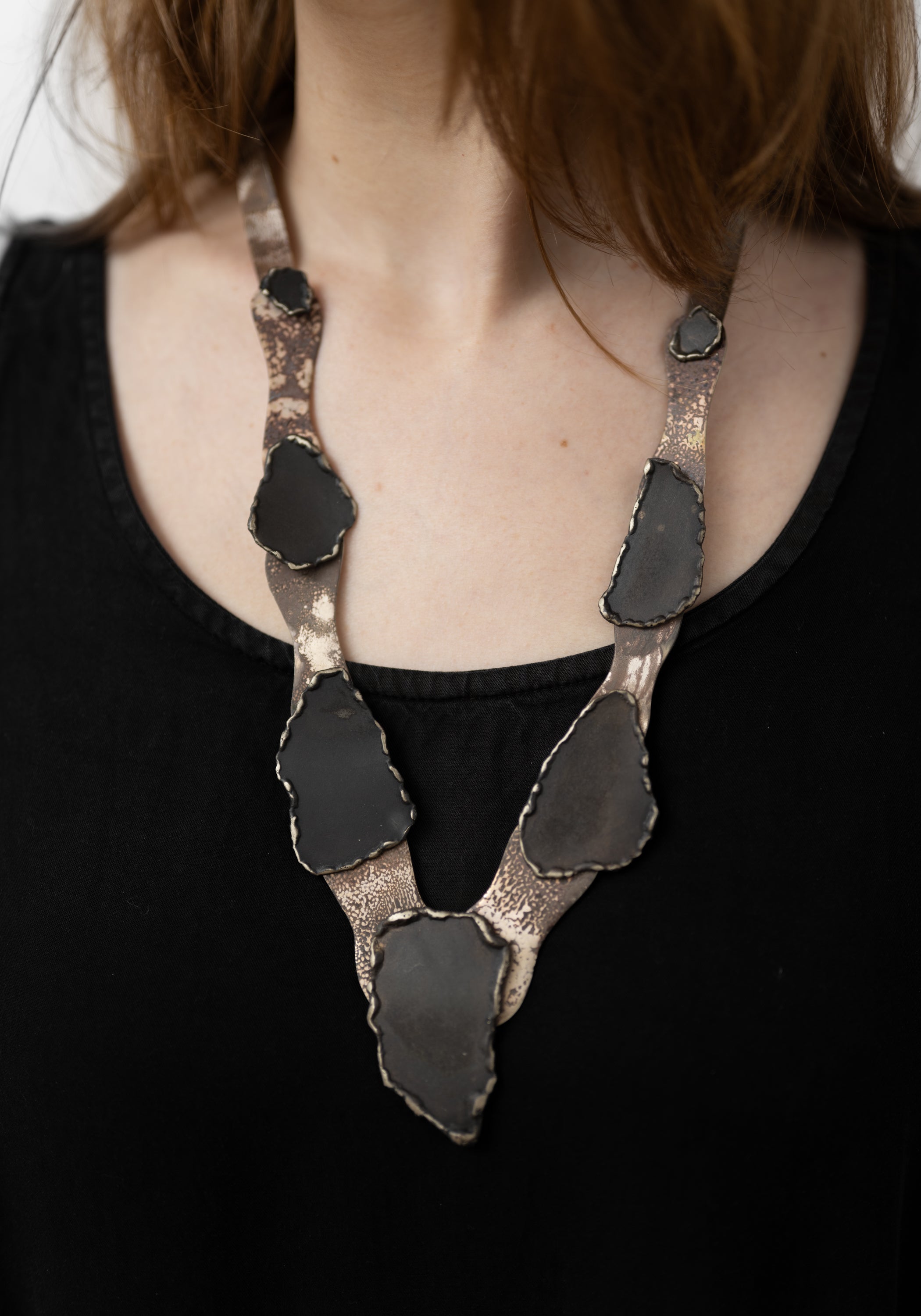 Magma Patinated White Brass Necklace - December Thieves