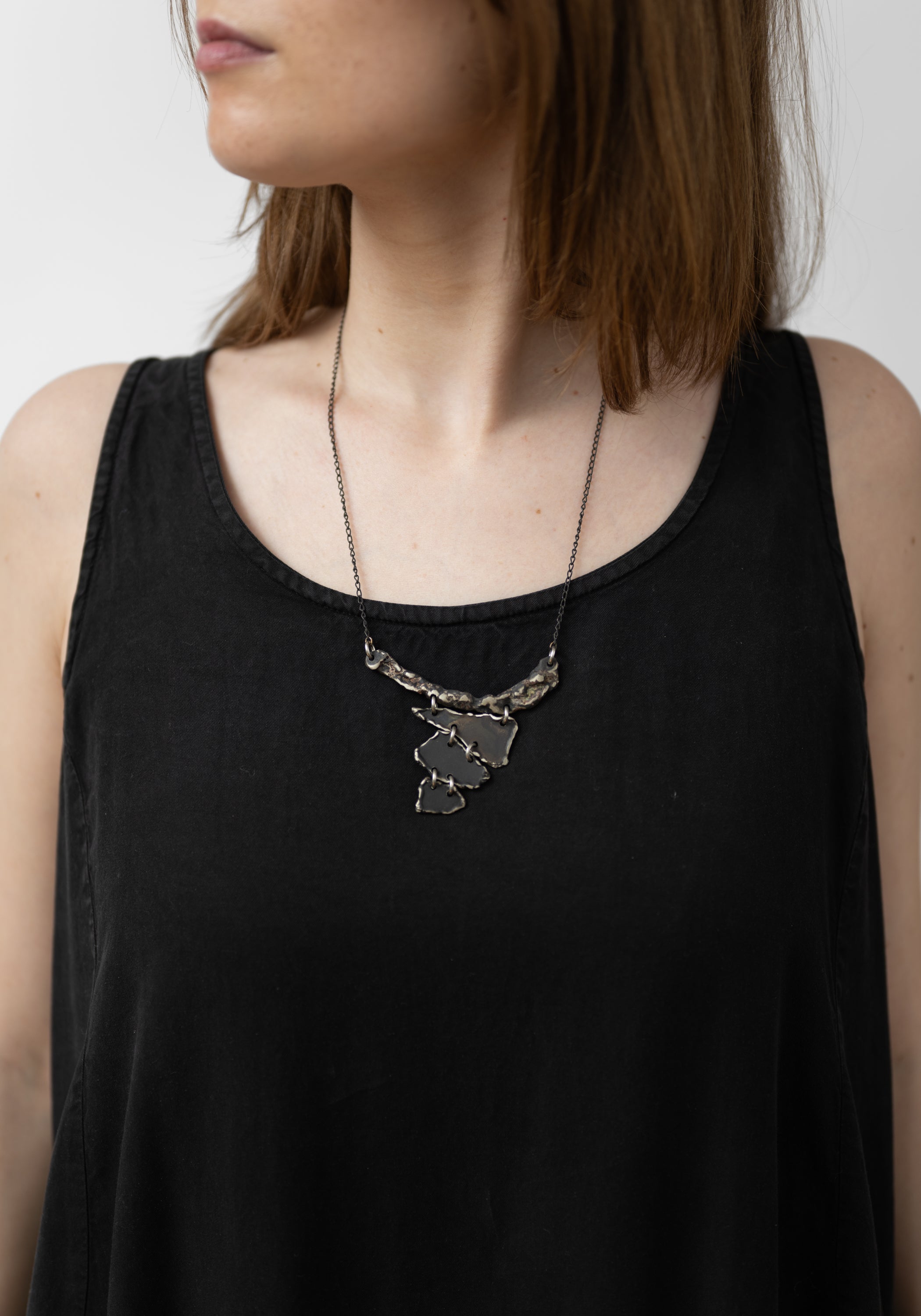 Fragmento Patinated White Brass Necklace - December Thieves