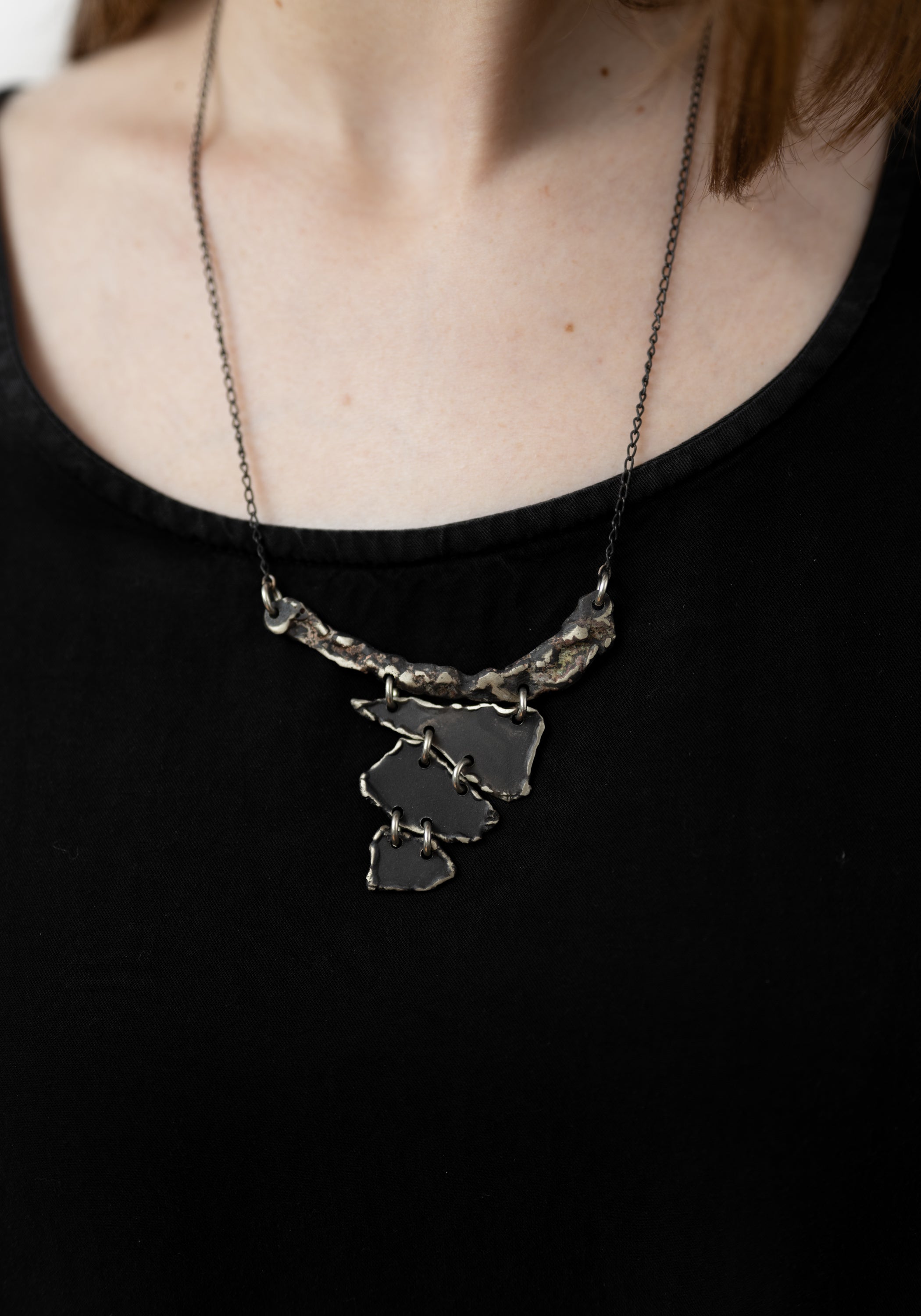 Fragmento Patinated White Brass Necklace - December Thieves