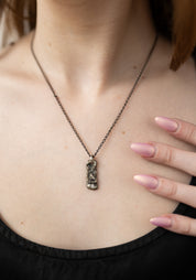 Petite Pepita Patinated White Brass Necklace - December Thieves