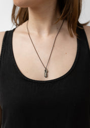 Petite Pepita Patinated White Brass Necklace - December Thieves