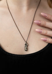 Petite Pepita Patinated White Brass Necklace - December Thieves