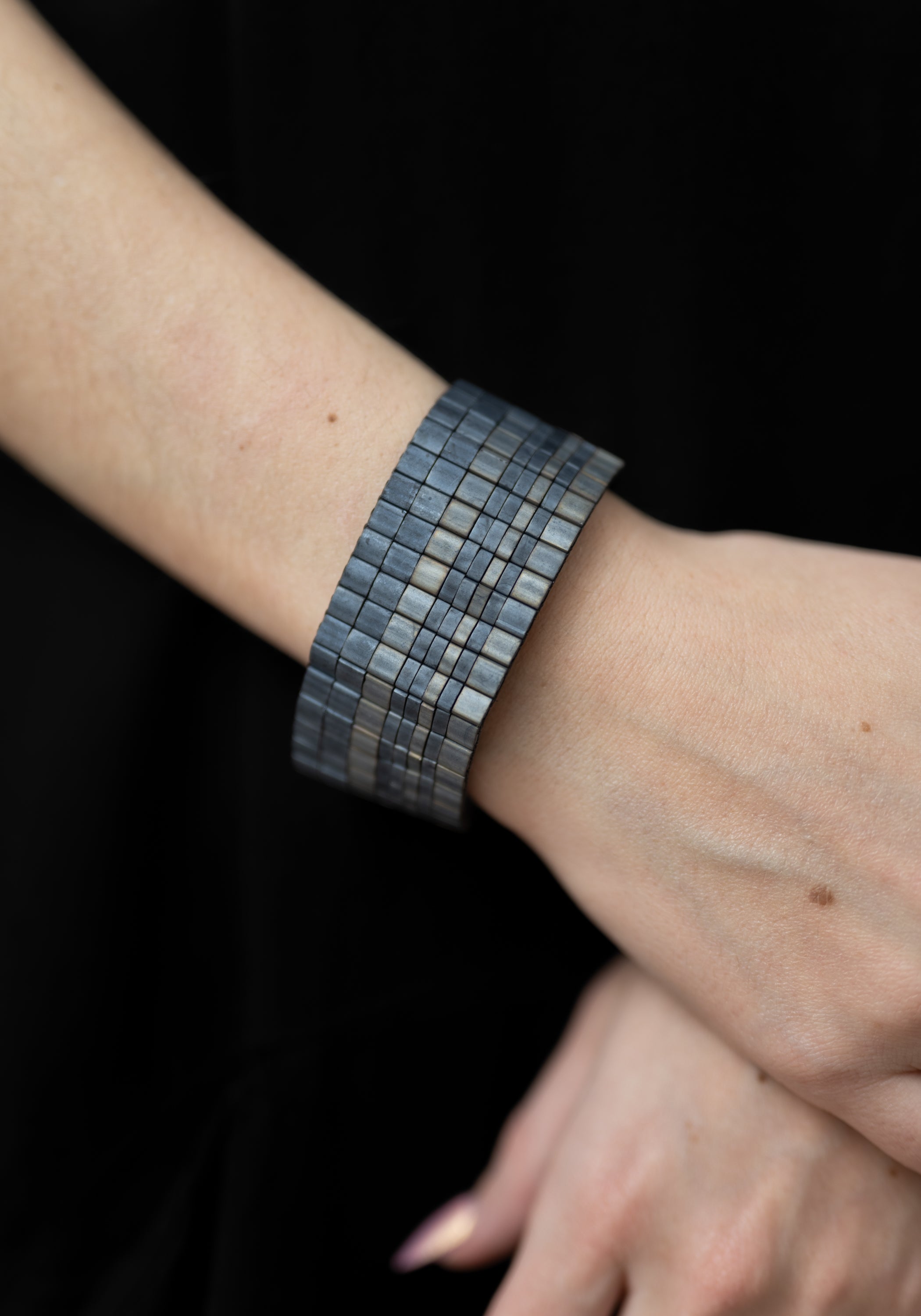 Slate Beaded Cuff - December Thieves