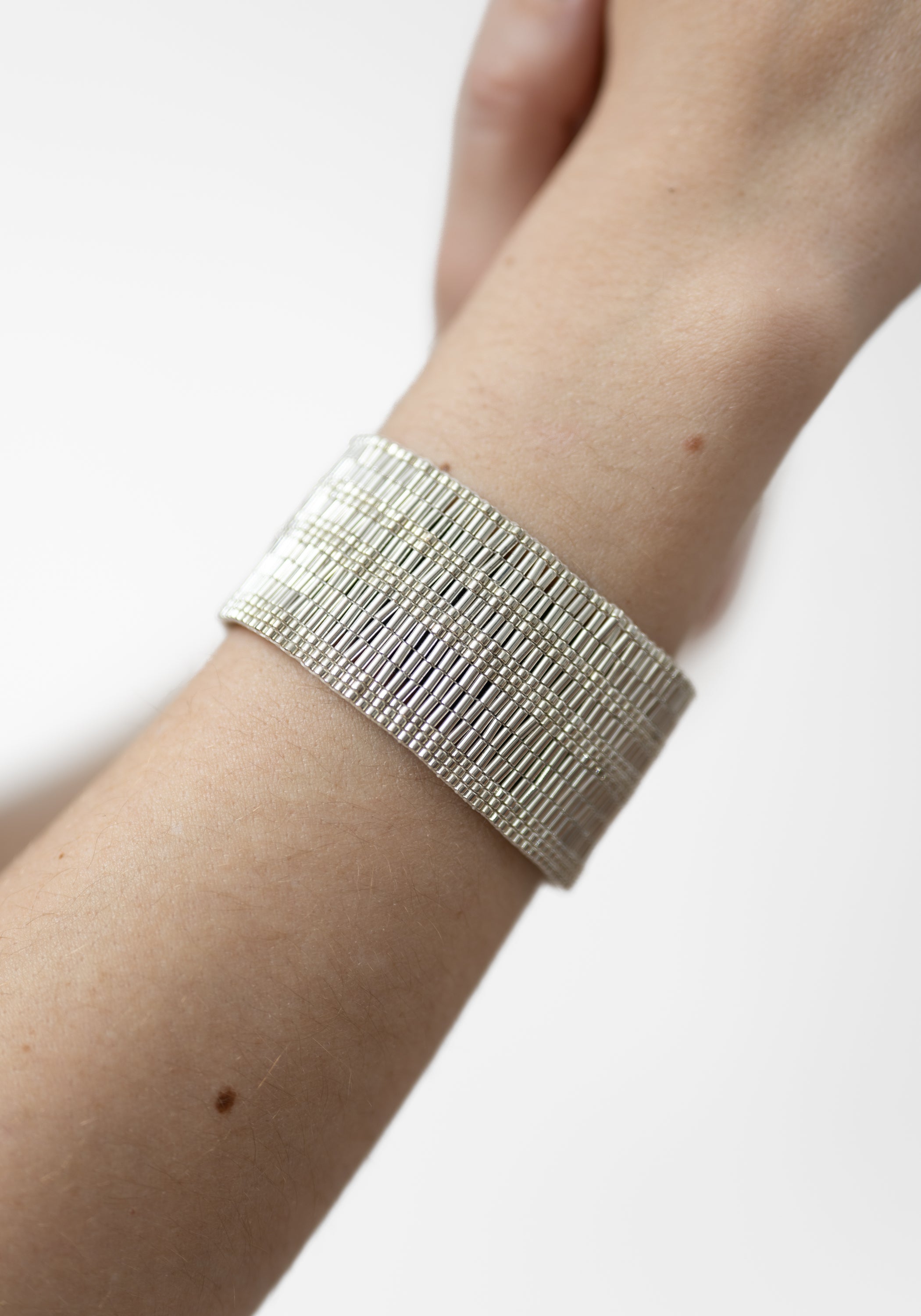 Silver Beaded Cuff - December Thieves