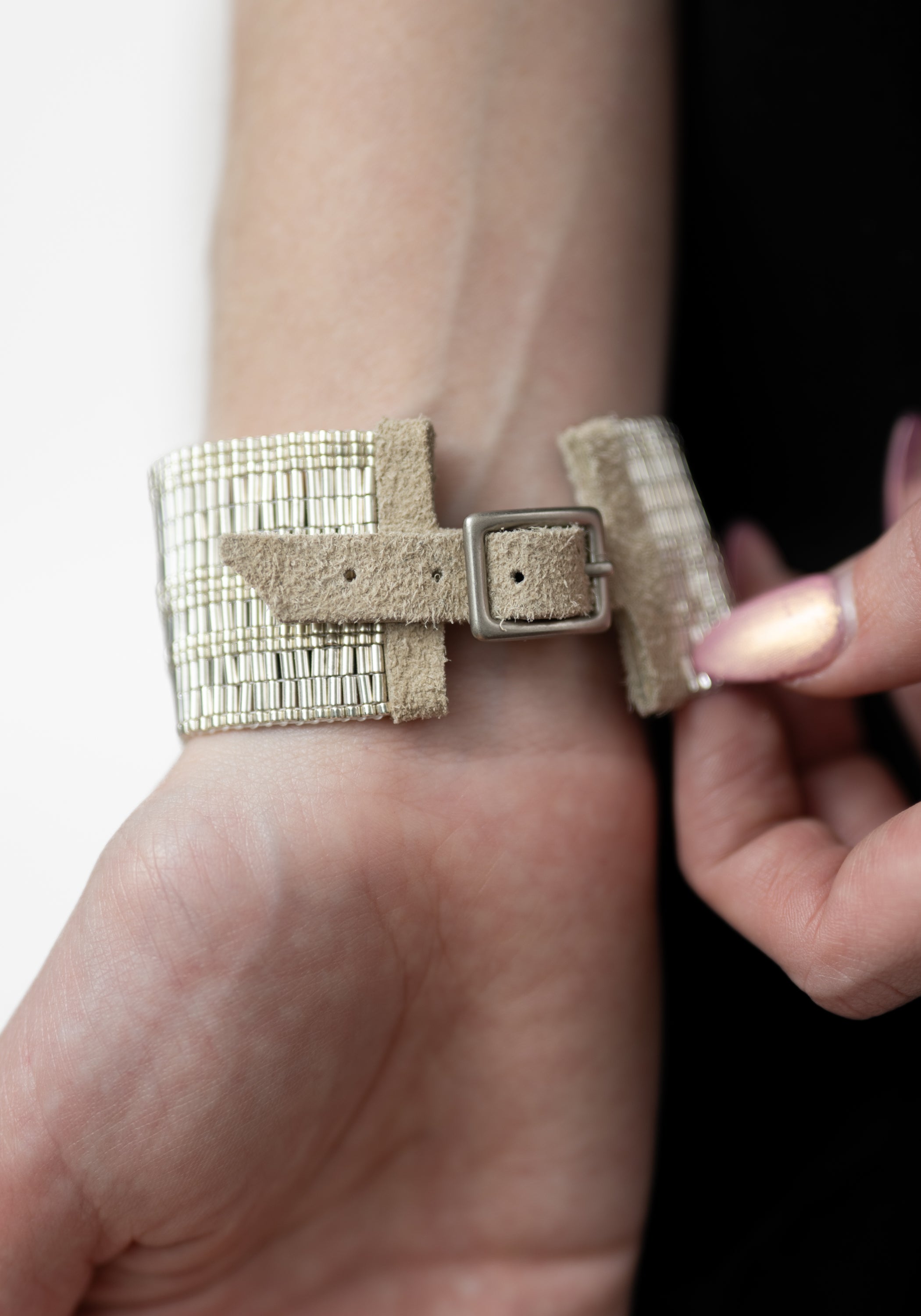 Silver Beaded Cuff - December Thieves