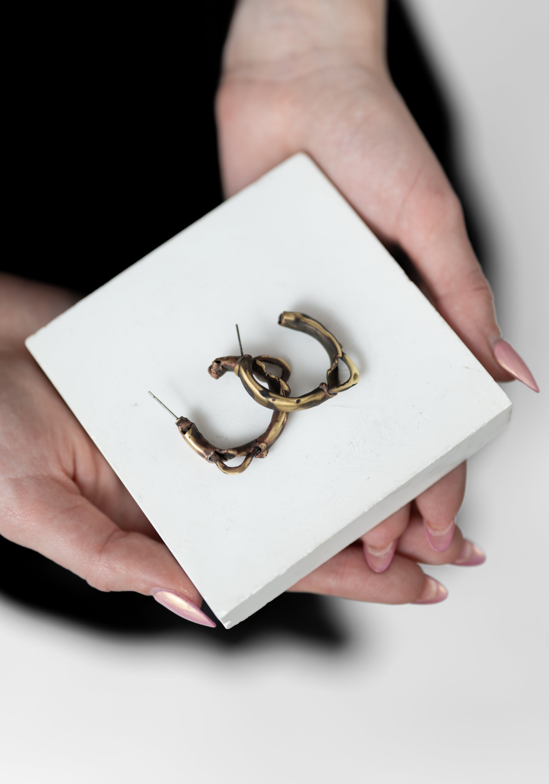 Brote Patinated Brass Hoops - December Thieves