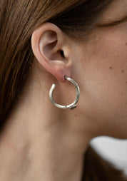 Pimpollo Patinated White Brass Hoops - December Thieves