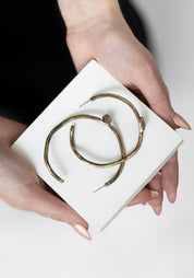 Large Pimpollo Patinated Brass Hoops - December Thieves