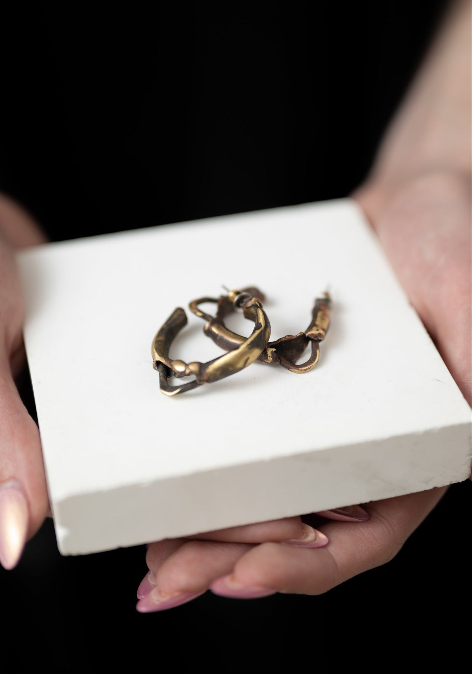 Brote Patinated Brass Hoops - December Thieves
