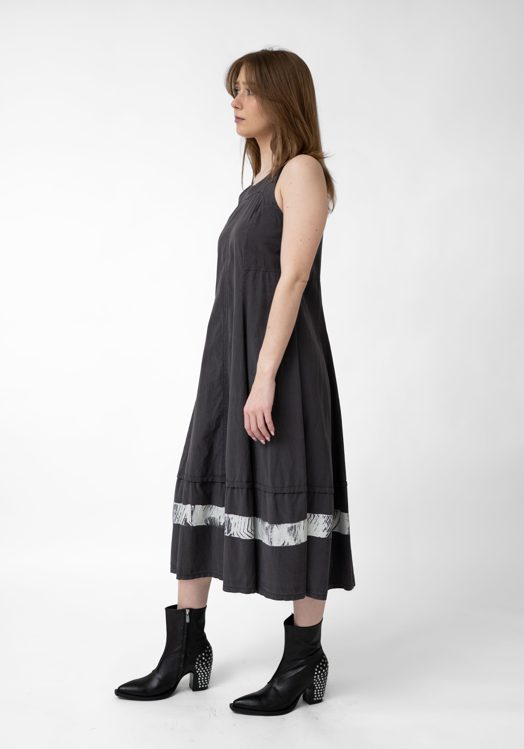 Printed Sleeveless Full Skirt Dress - December Thieves