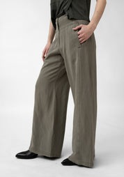 Paneled Detail Wide Leg Pants - December Thieves