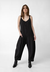 Tapered Leg Button Front Jumpsuit - December Thieves